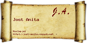 Jost Anita névjegykártya